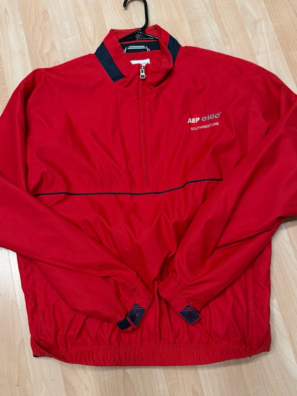 Cutter & Buck Red Windbreaker with Black Trim